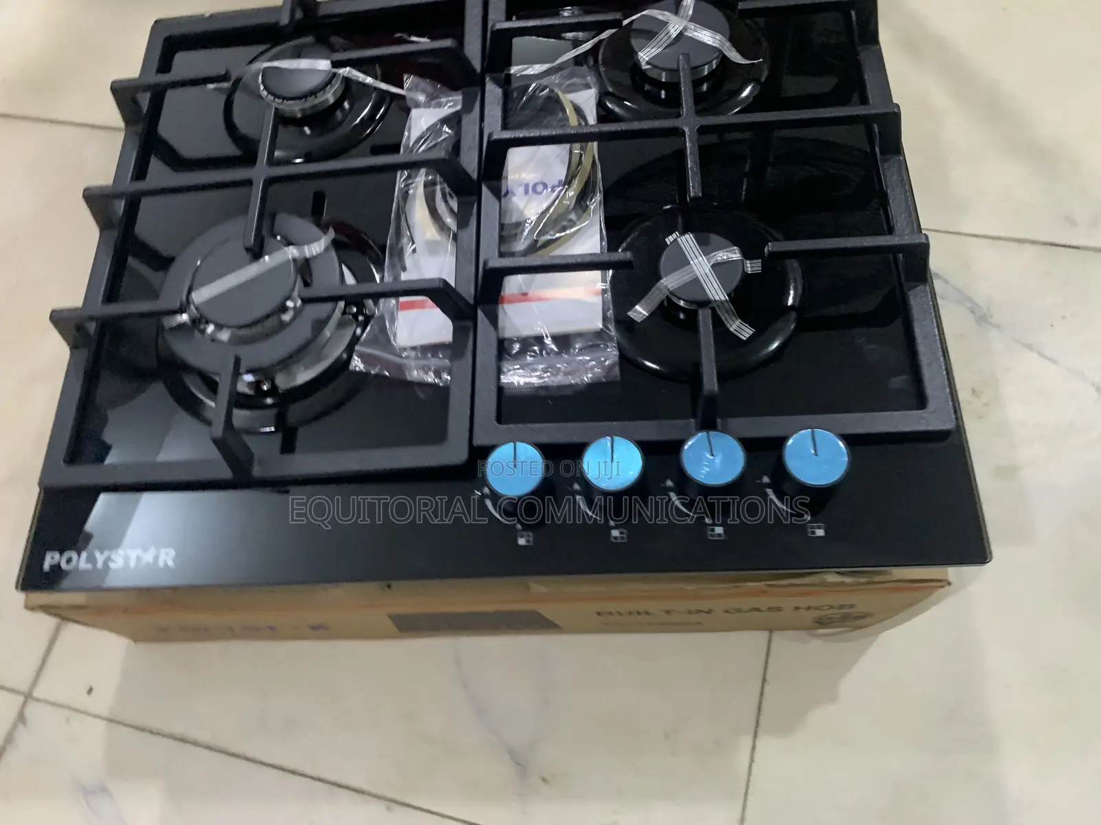 Polystar PV-JY60G4 Built-in Gas Hob – 4 Burner Stainless Steel Kitchen