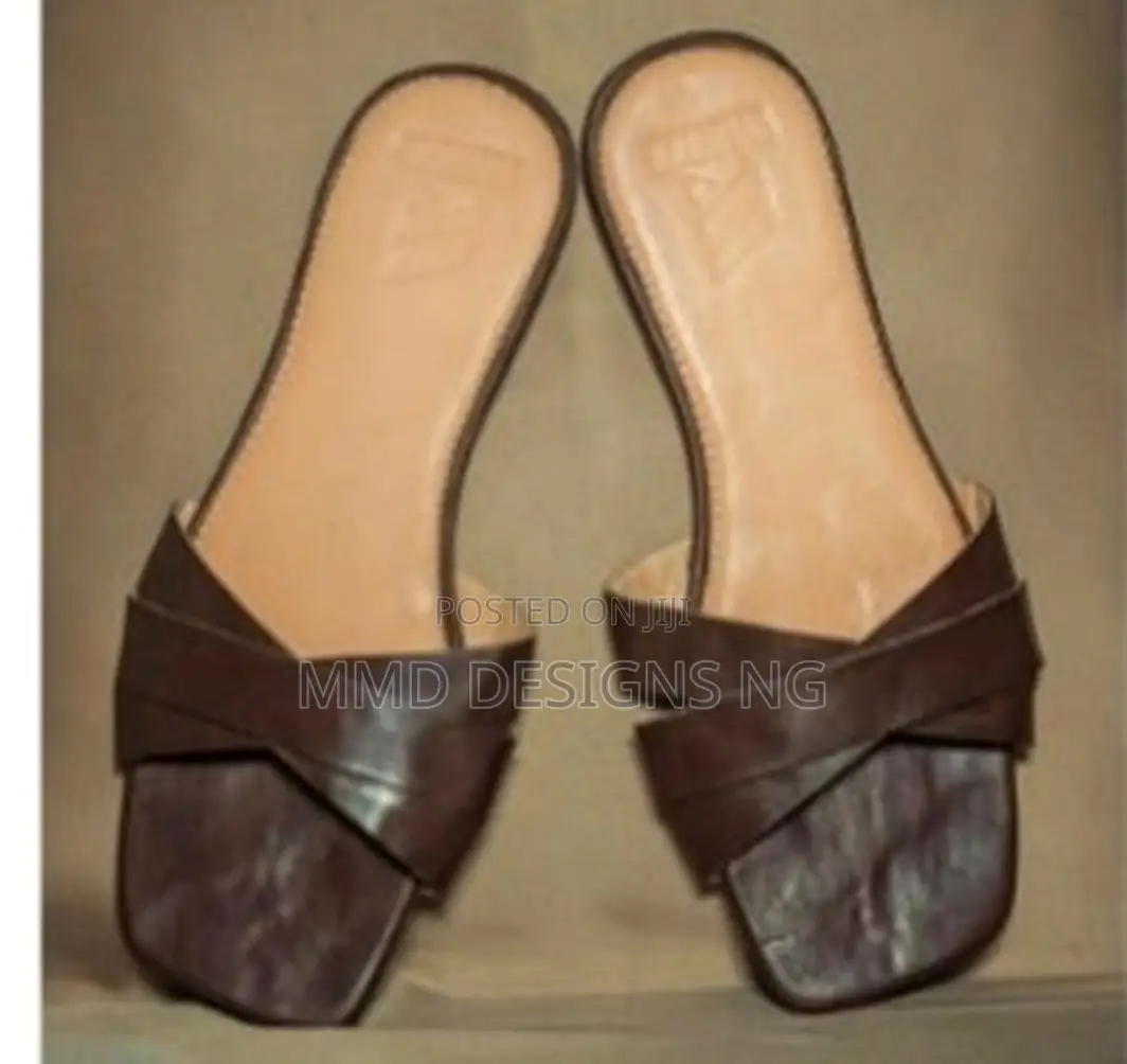 MMD Untamed Fit Women's Brown Cross-Strap Slides Size 36