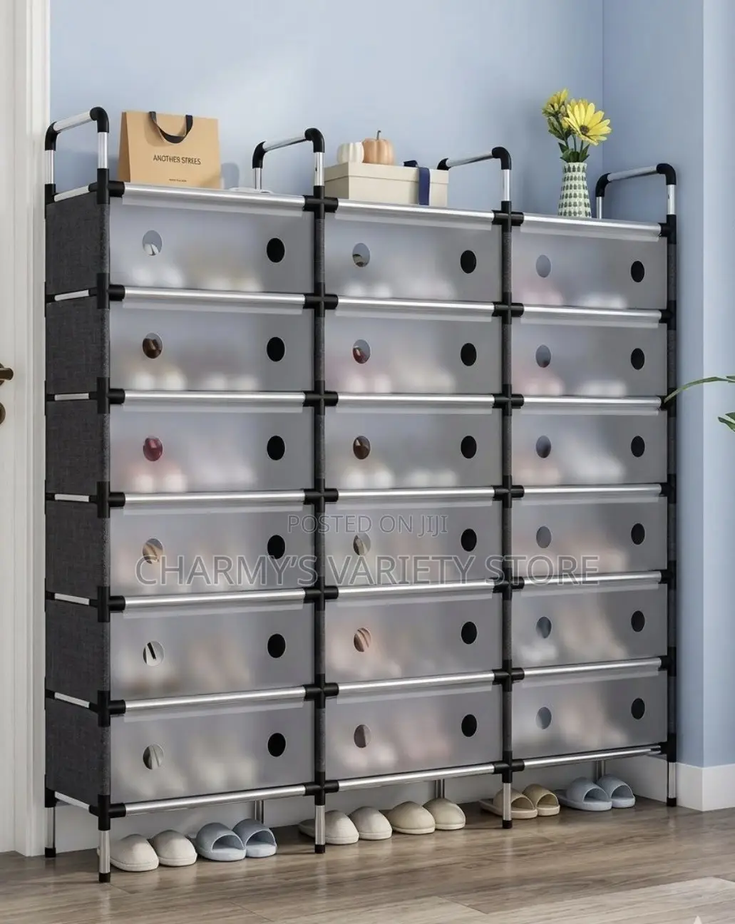 3partition Multilayered Shoe Rack