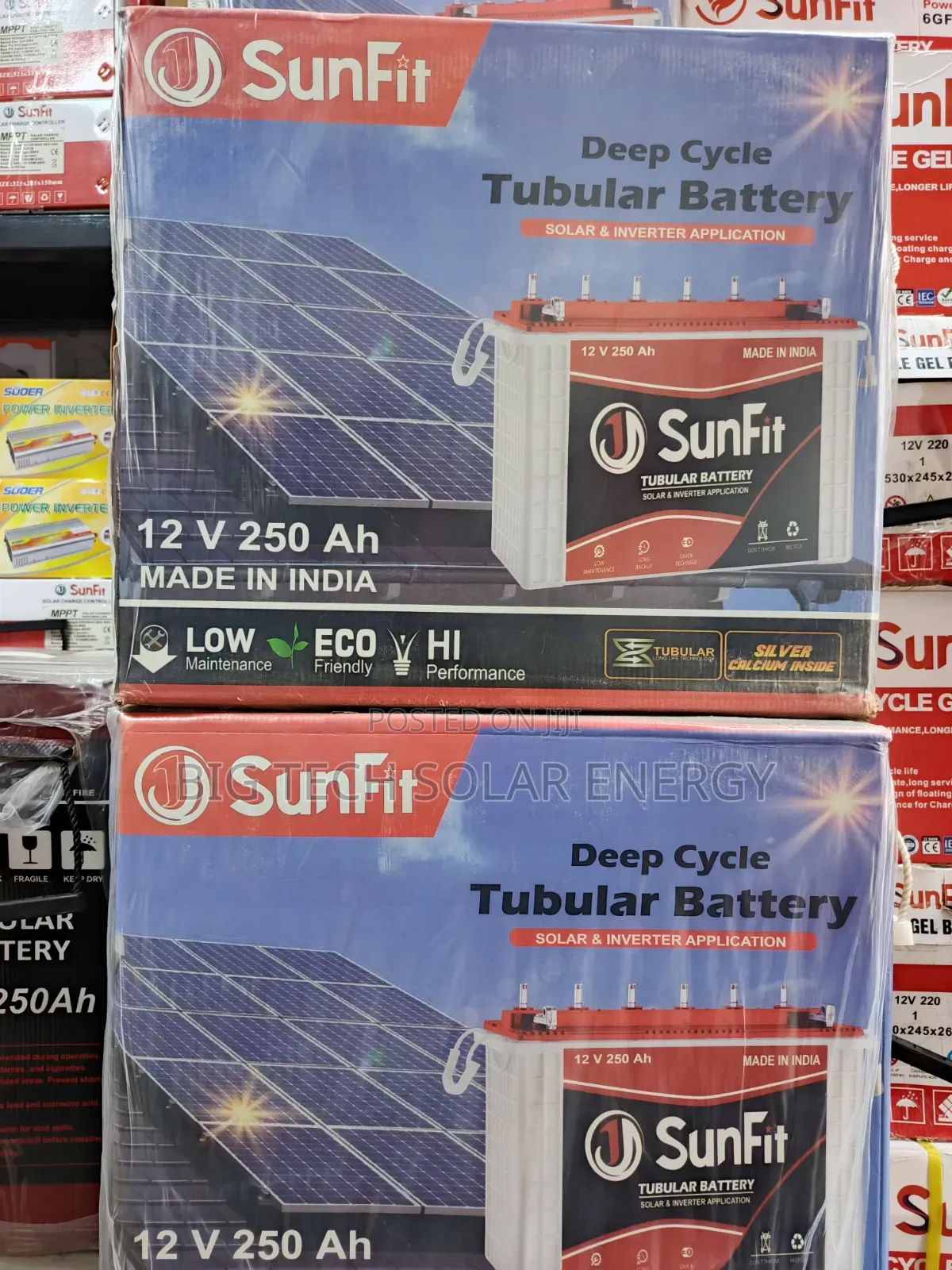 250ah 12v Sun Fit Tubular Solar Battery