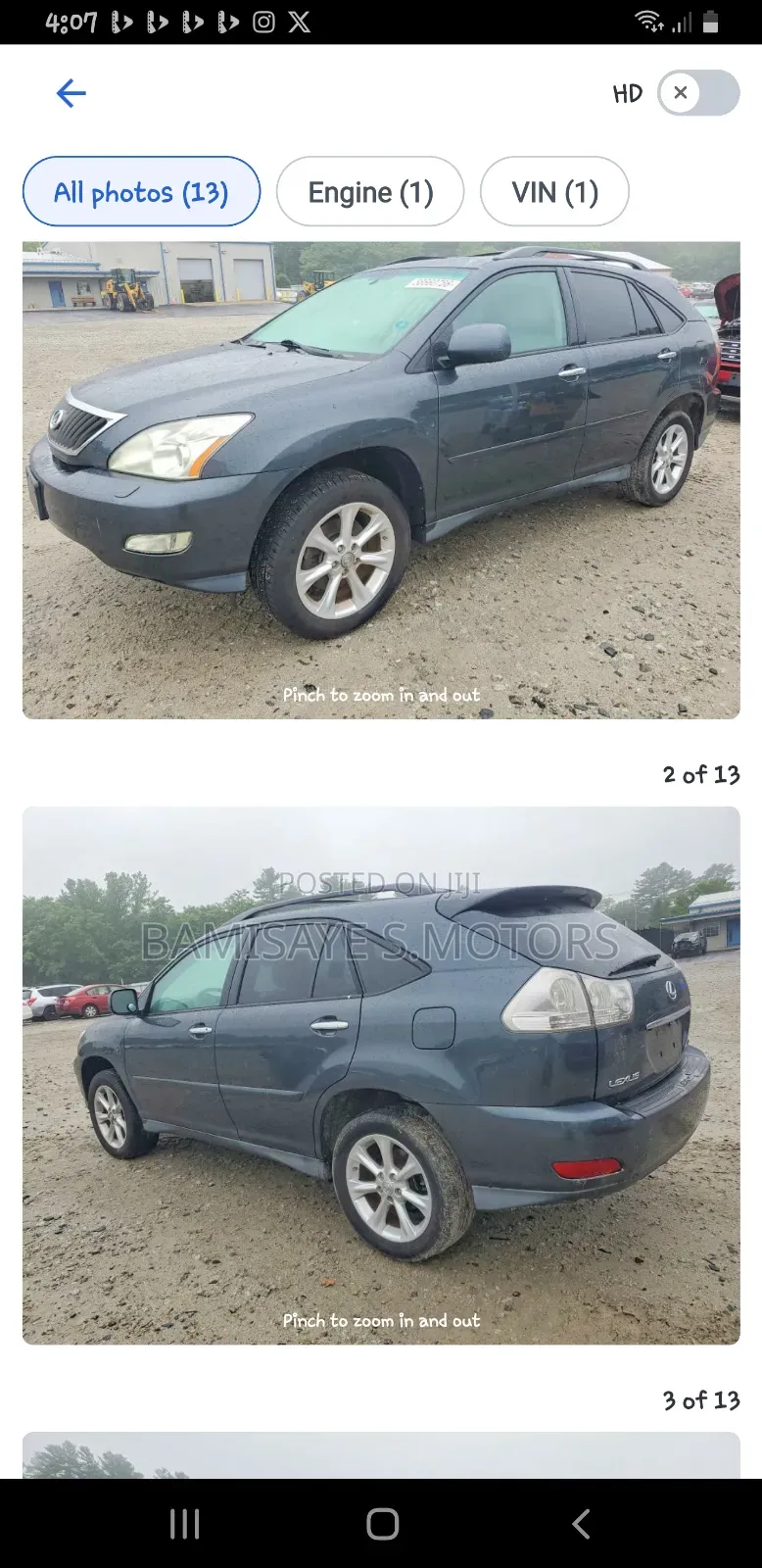 Lexus RX 350 AWD 2008 Gray