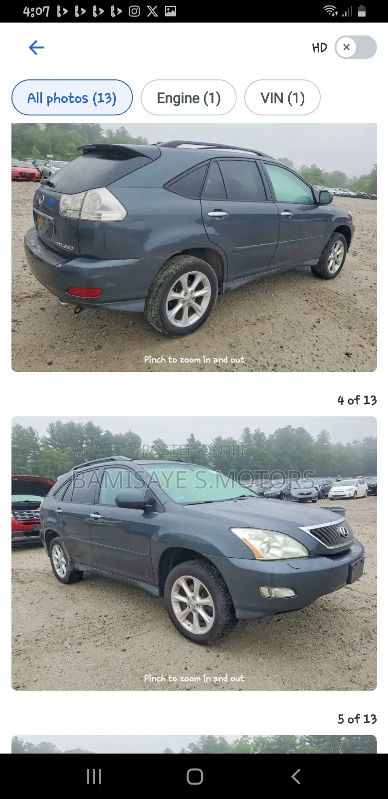 Lexus RX 350 AWD 2008 Gray