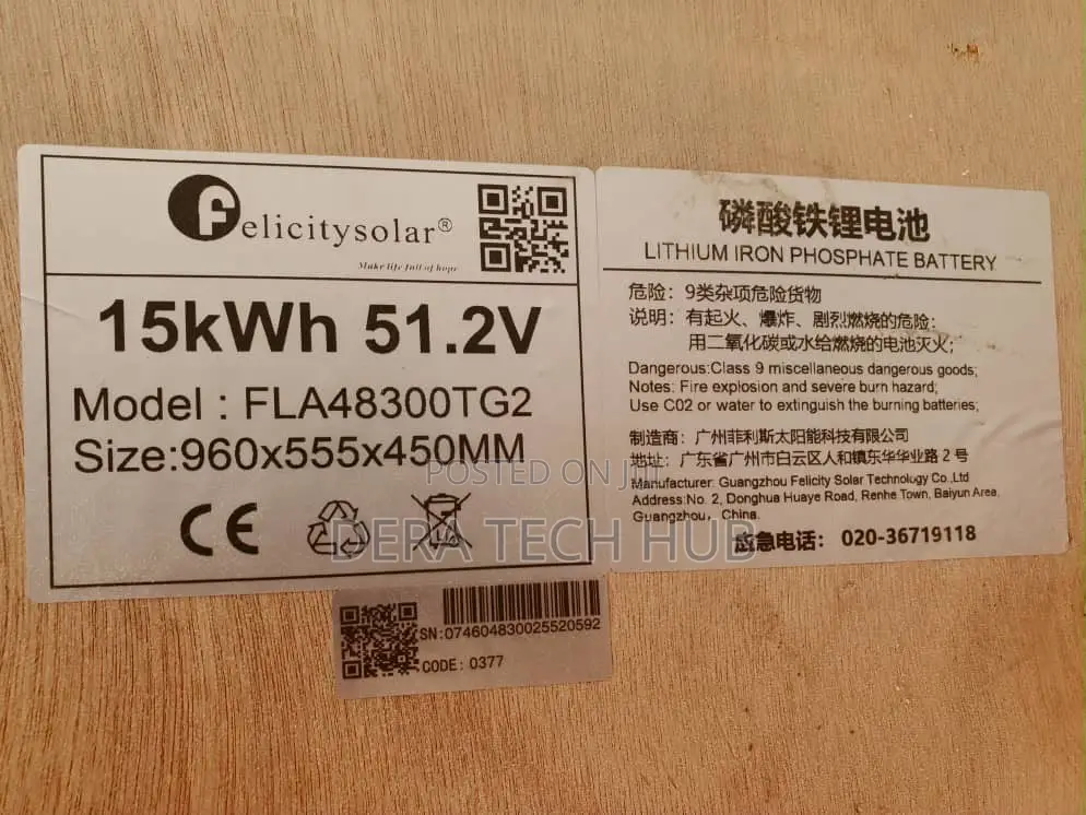 Felicity 15kWh Lithium Battery for Solar System