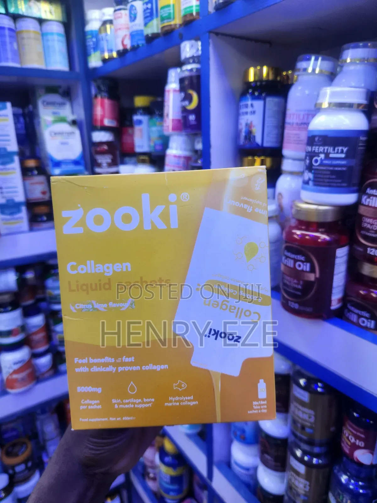 Zooki Collagen Liquid Sachets 5000mg – 30 Sachets | Citrus Lime