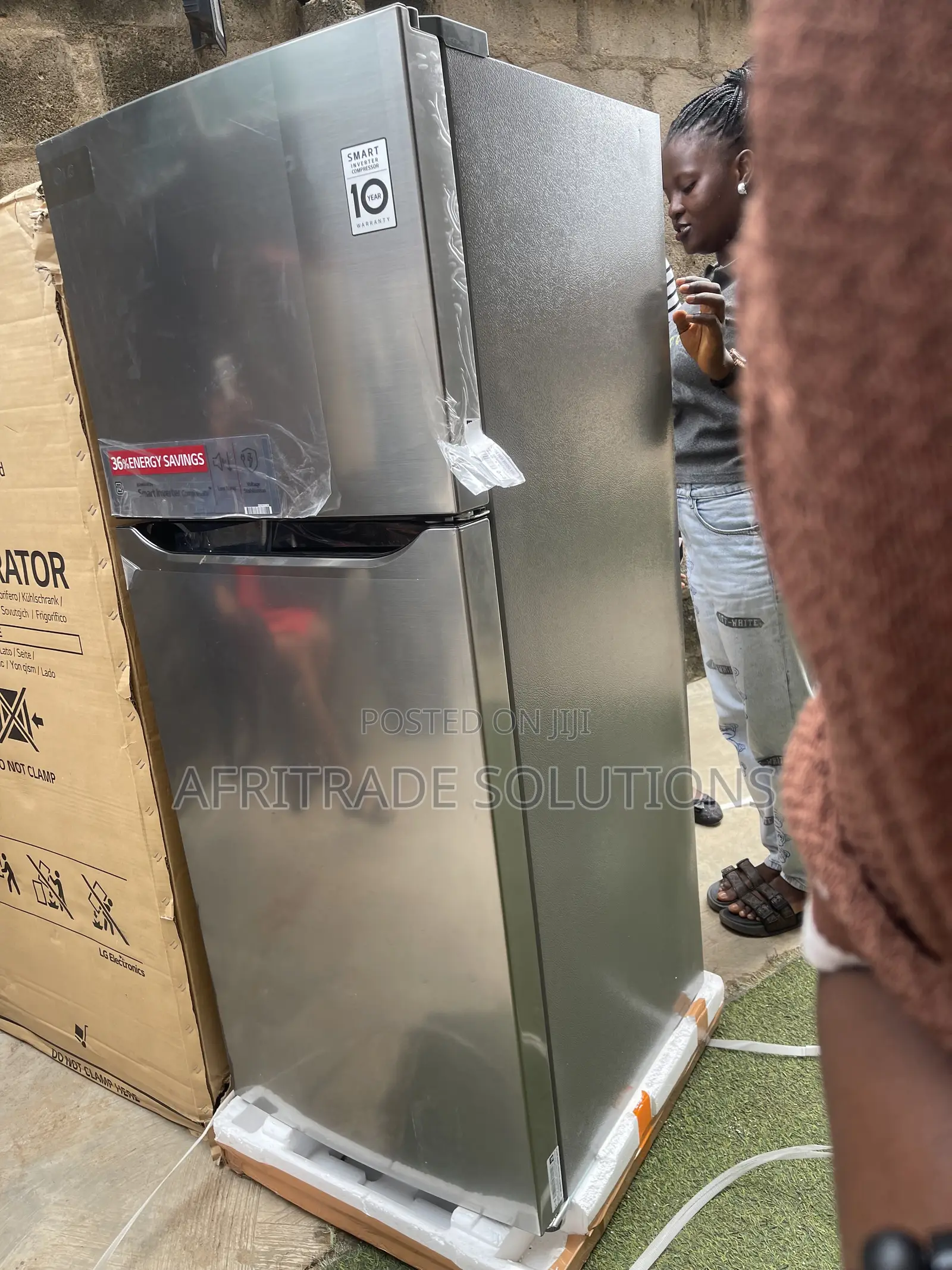LG GL-C252SLBB 260L Upright Fridge Freezer