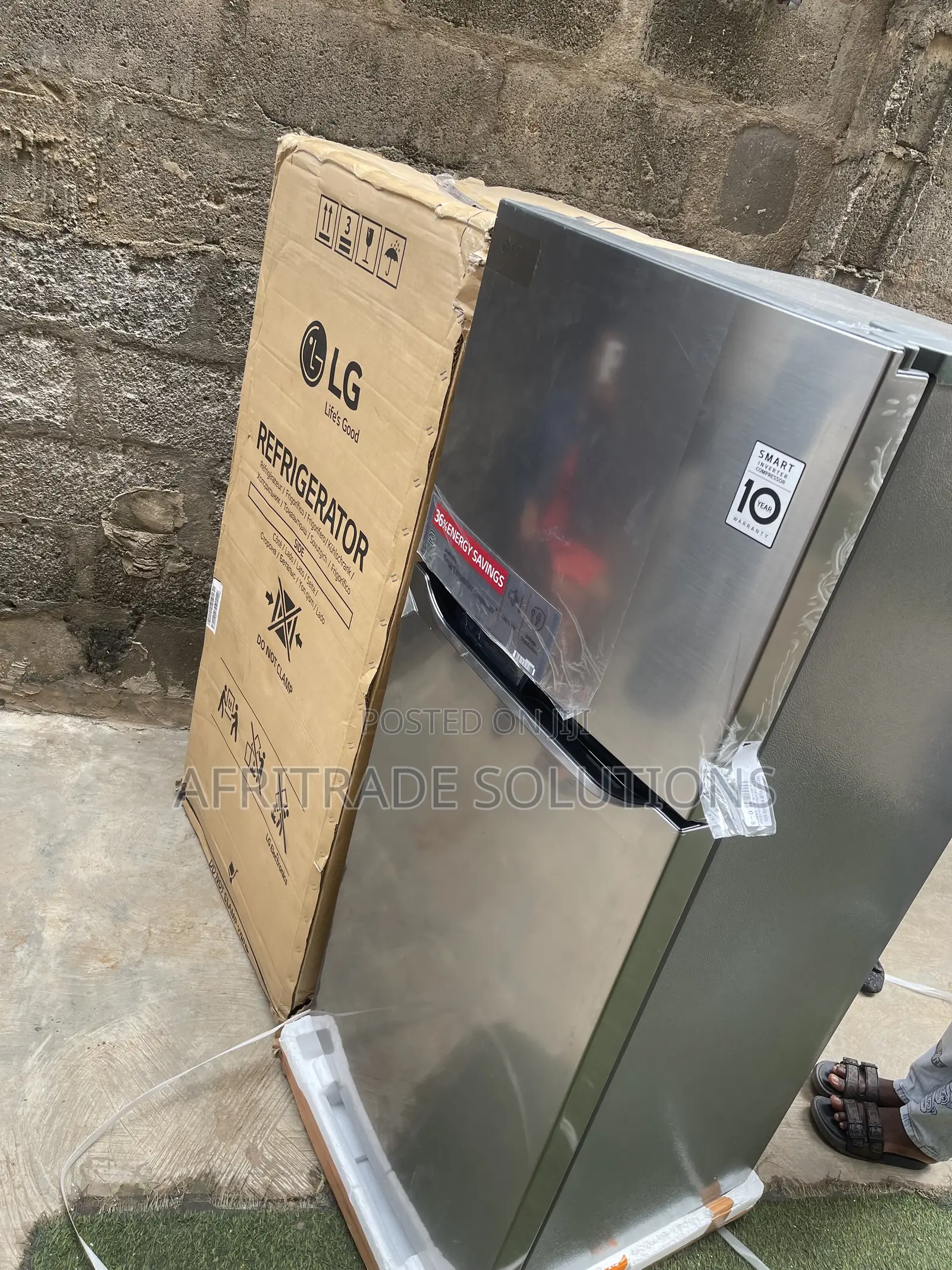 LG GL-C252SLBB 260L Upright Fridge Freezer