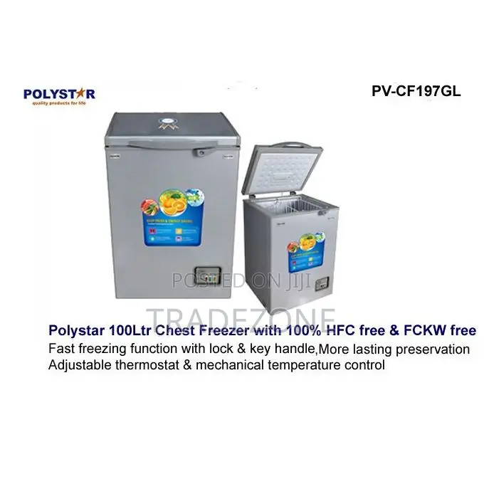 Polystar 100 Liters Super Fast Freezing Chest Freezer | PV-CF197GL