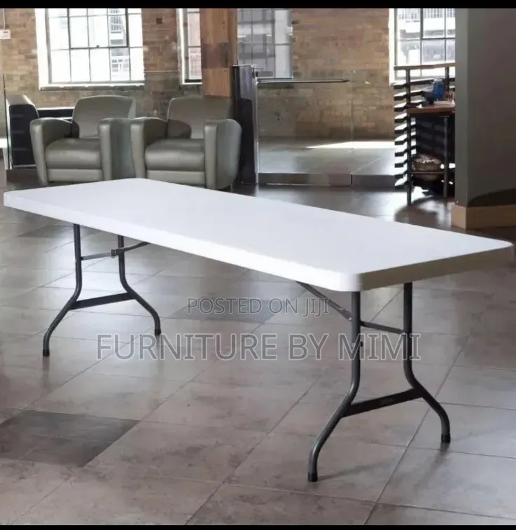 Luxury Gold Leg Folding Table – Heavy Duty (White/Gold)