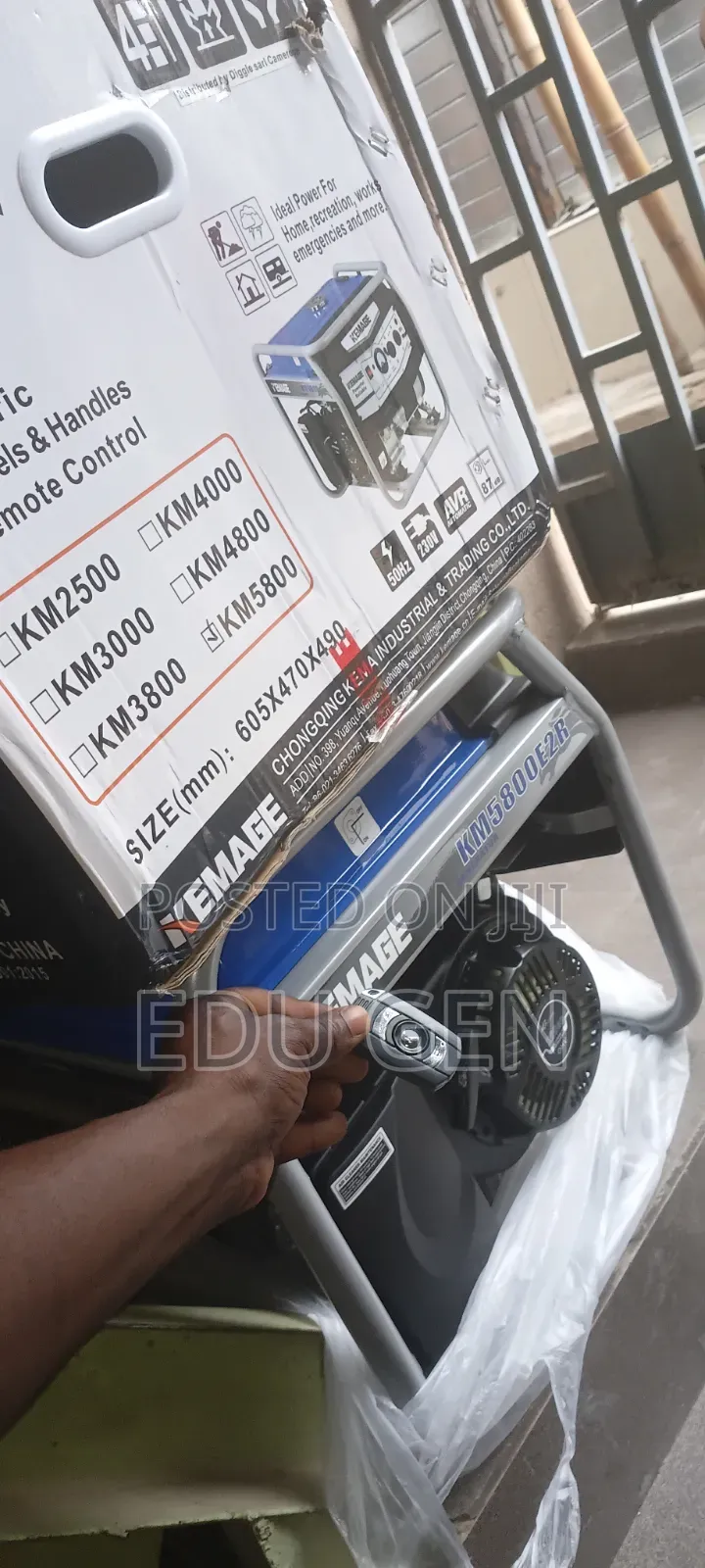Kemage KM5800E2R 5KVA Generator – 100% Copper Coil & Remote Control