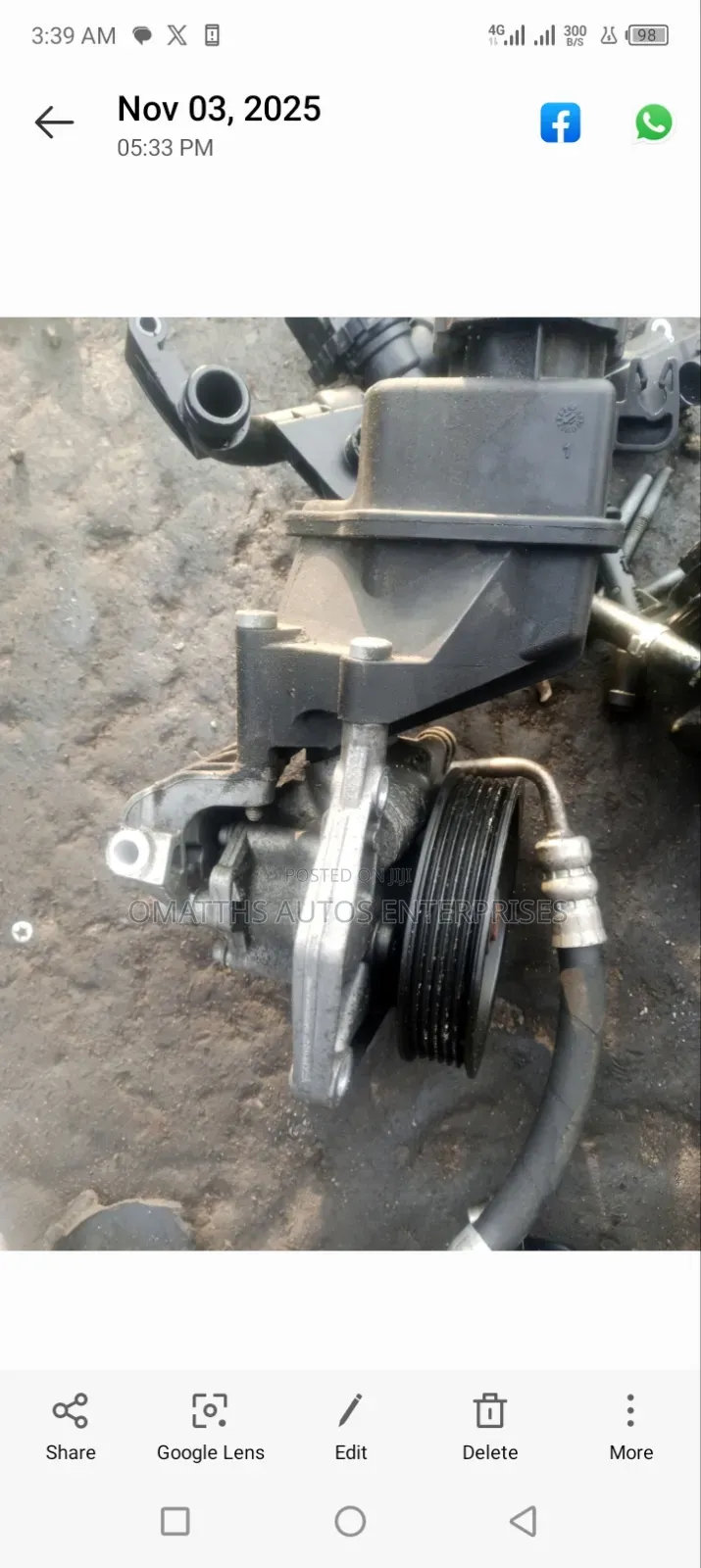 Power Steering Pump for 276 Engine