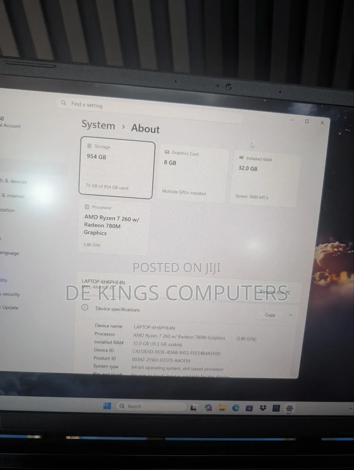 Laptop Acer Nitro V 16S 32GB AMD Ryzen 7 SSD 1T