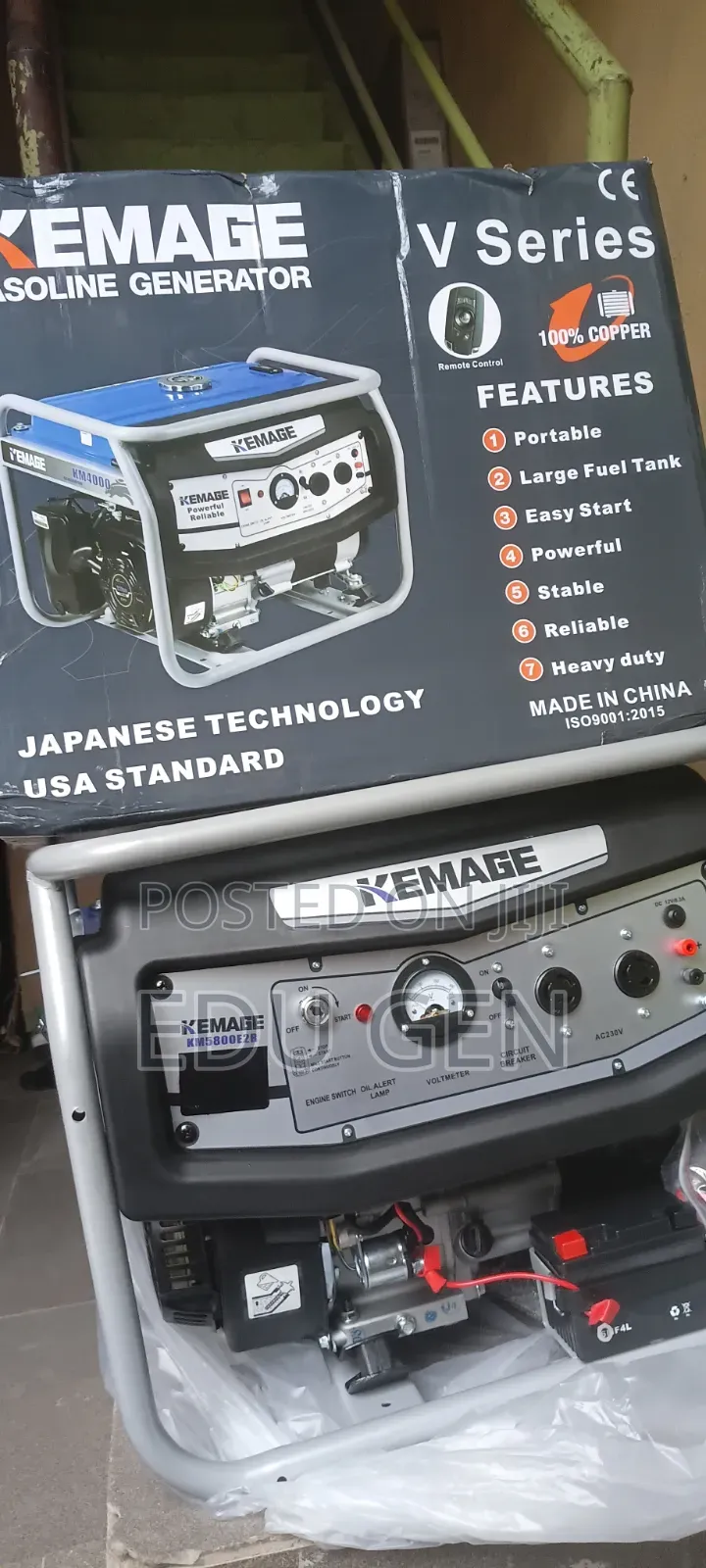 Kemage 5KVA KM5800E2R Original Generator – Powerful 100% Copper Coil