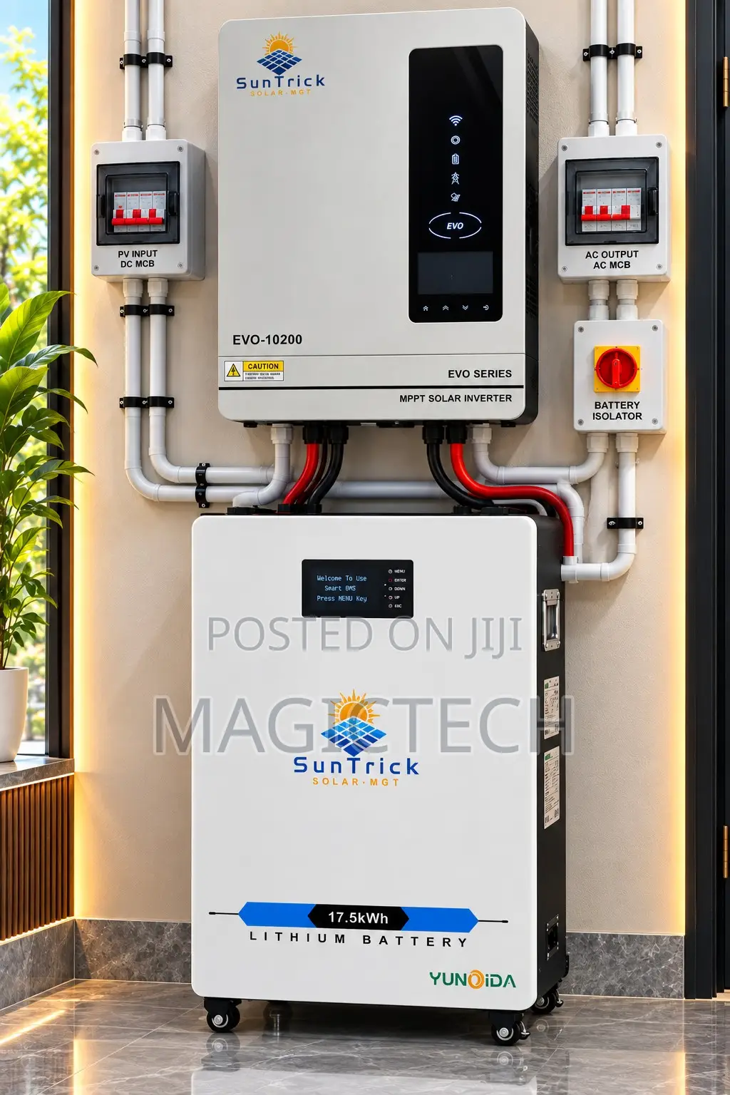 Suntrick 10.2kva 48v Hybrid Inverter+17.5kwh 48v Lithium Battery Combo