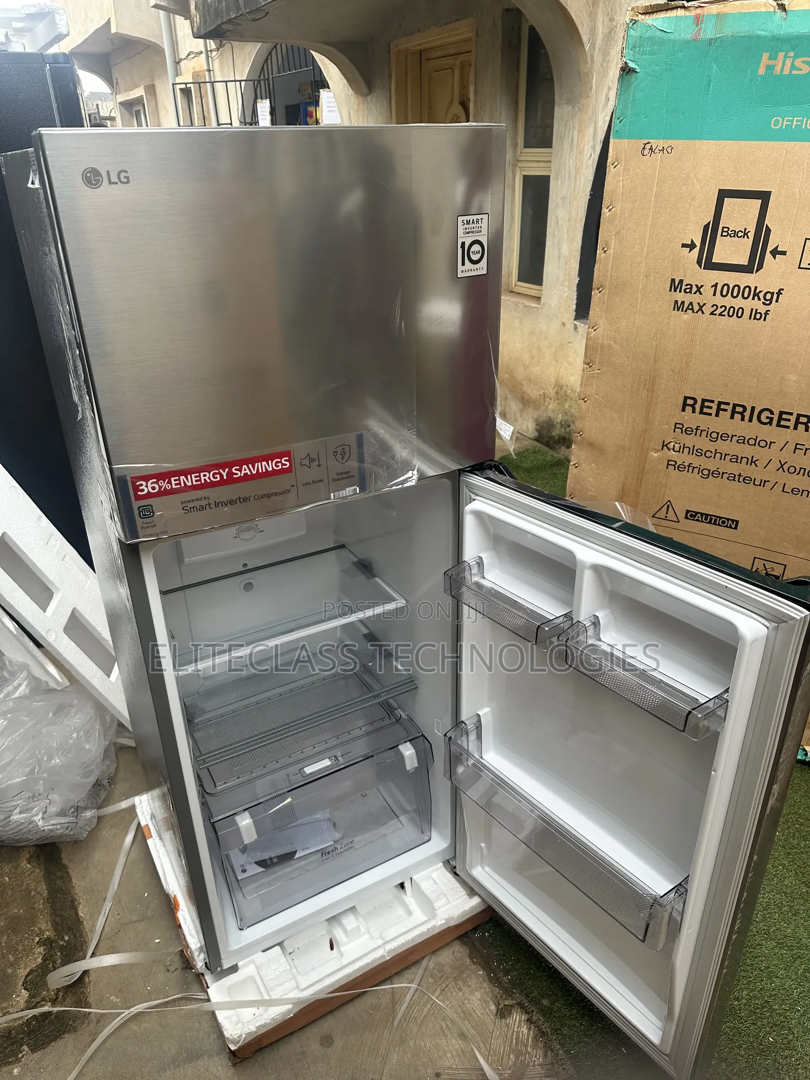 LG GL-C252SLBB 260L Double Door Inverter Refrigerator