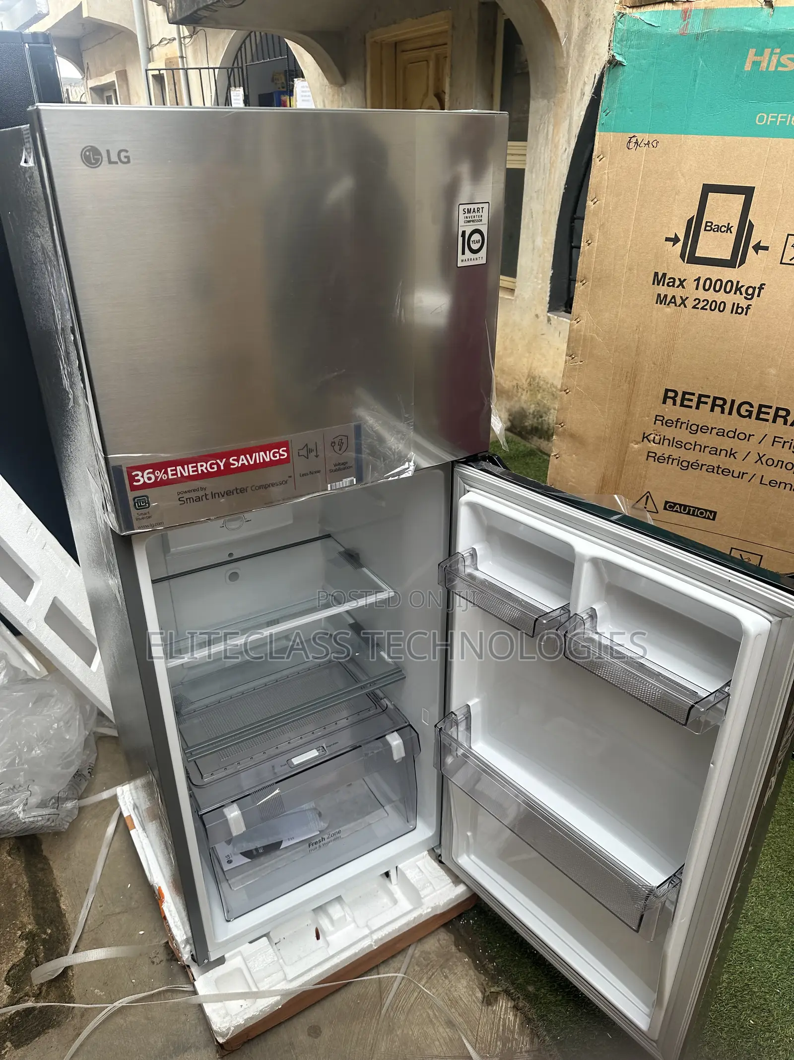 LG GL-C252SLBB 260L Double Door Inverter Refrigerator
