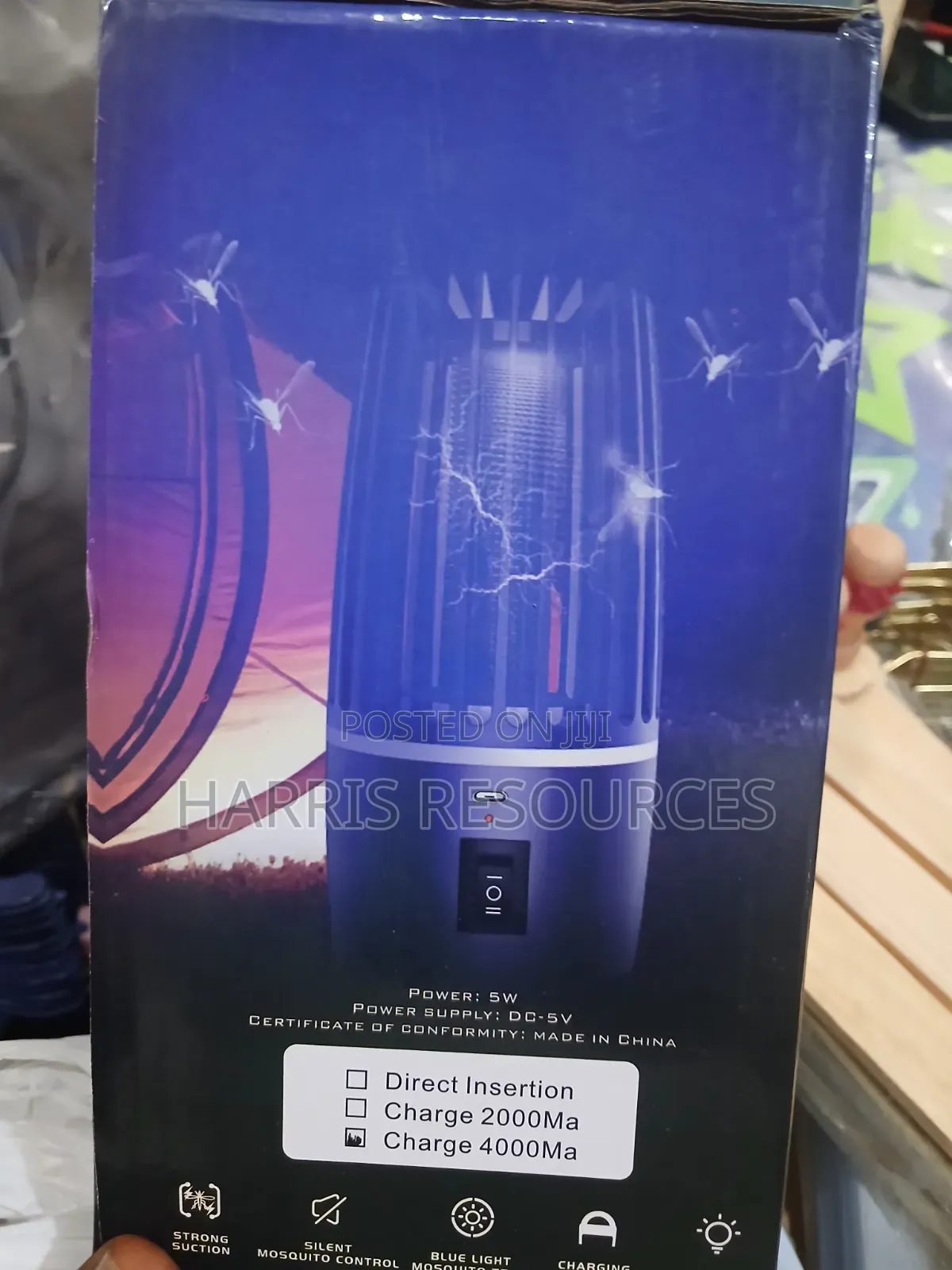 Light Rechargeable Electric Shock Mosquitoes Killer Lamp