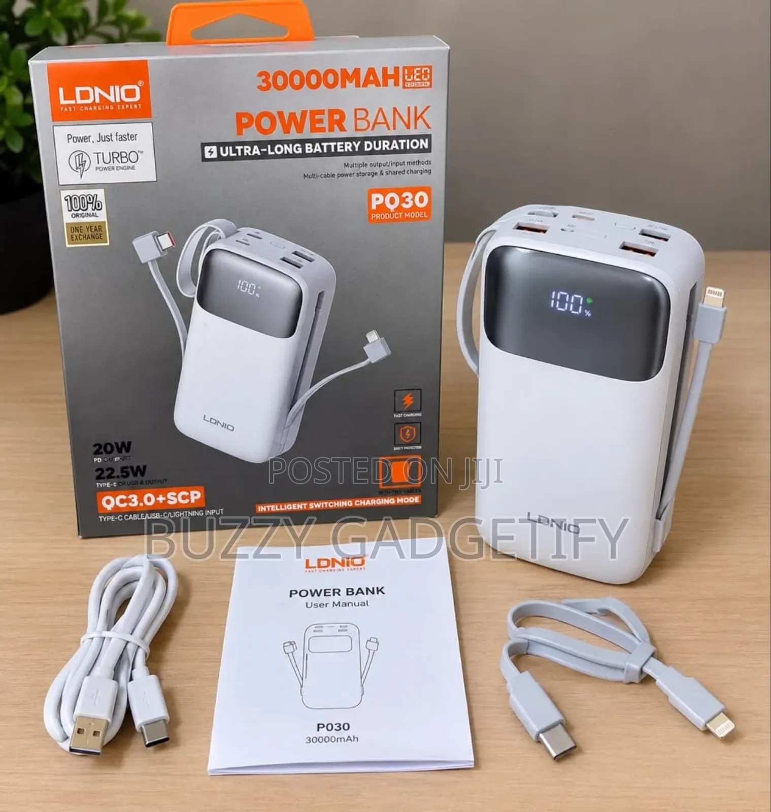LDNIO PQ30 30,000mAh Super Fast Charging Power Bank