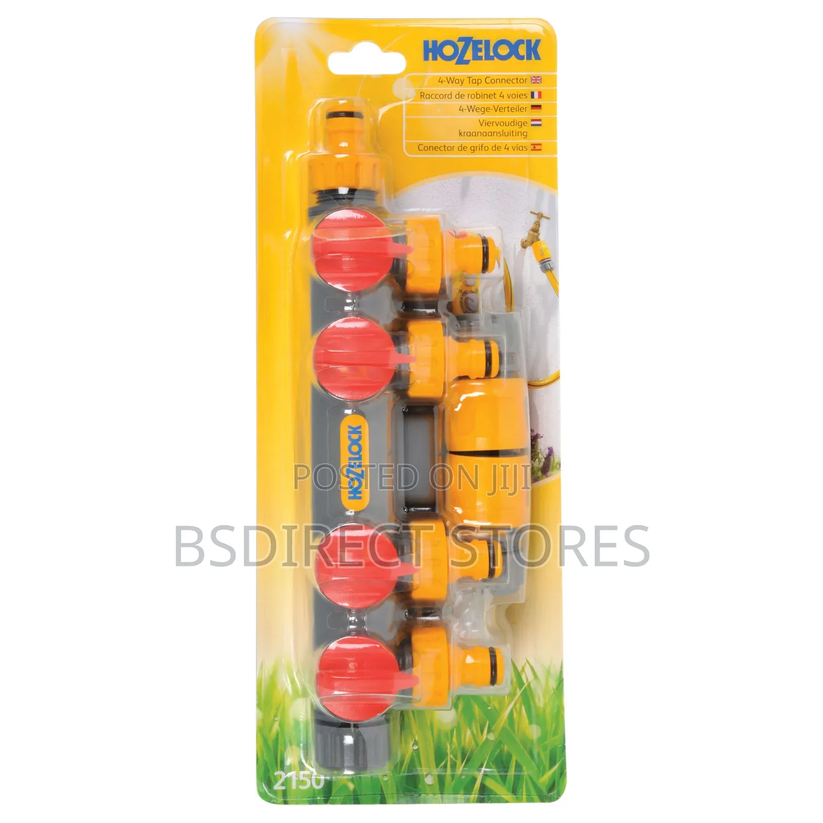 Hozelock 4 Way Tap Connector Garden Water Hose Pipe Watering Timer