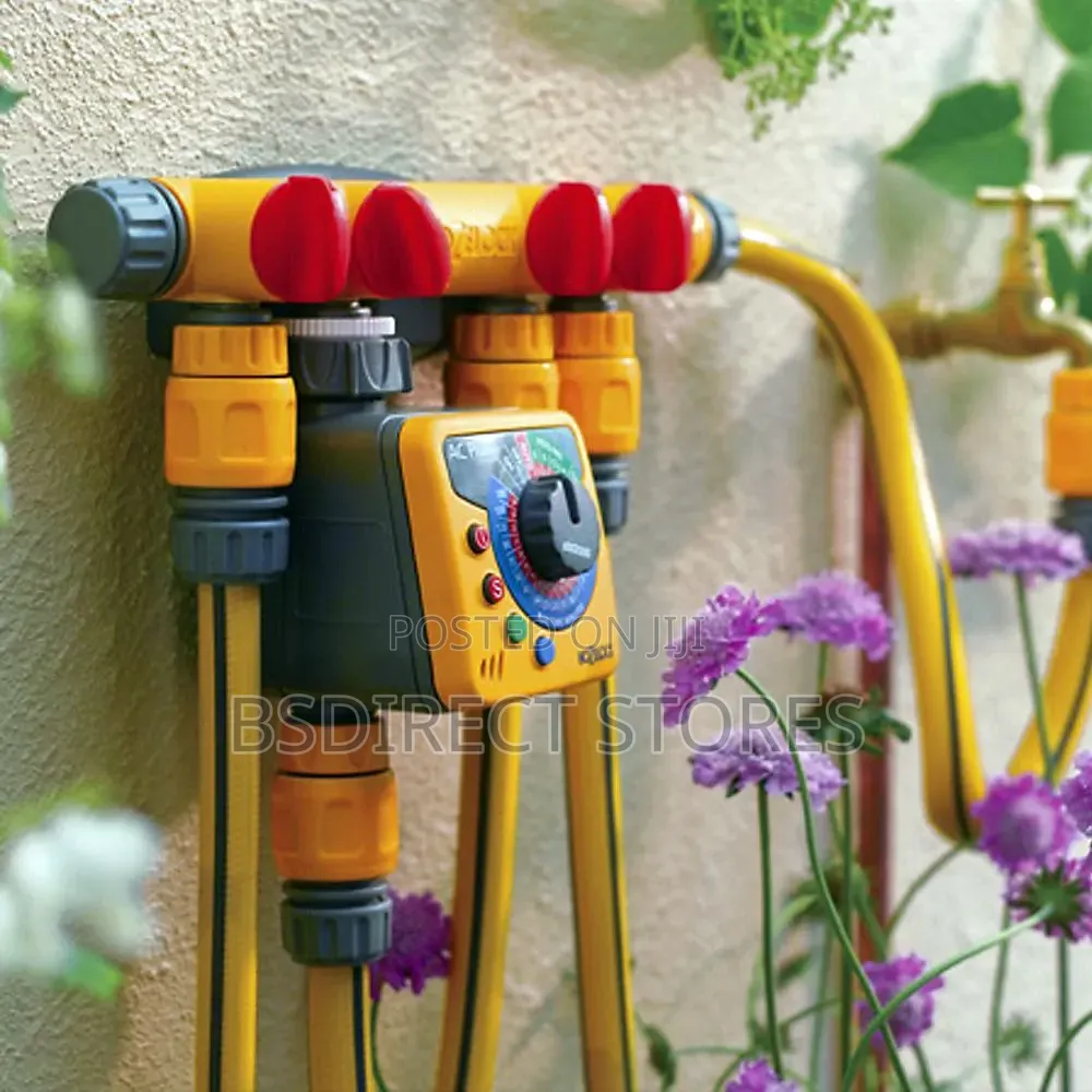 Hozelock 4 Way Tap Connector Garden Water Hose Pipe Watering Timer