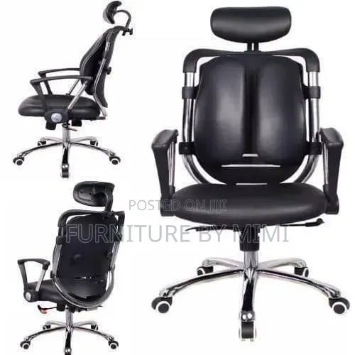 Premium Ergonomic Orthopedic Office Chair–Dual-Pad Backrest & Headrest