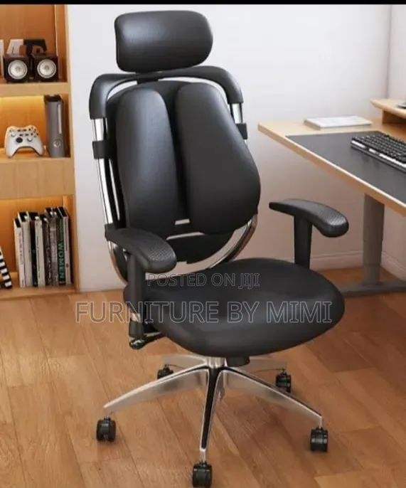 Premium Ergonomic Orthopedic Office Chair–Dual-Pad Backrest & Headrest