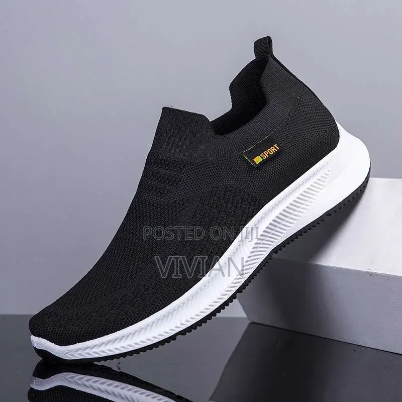 Sportflex Black Slip_on Sneakers