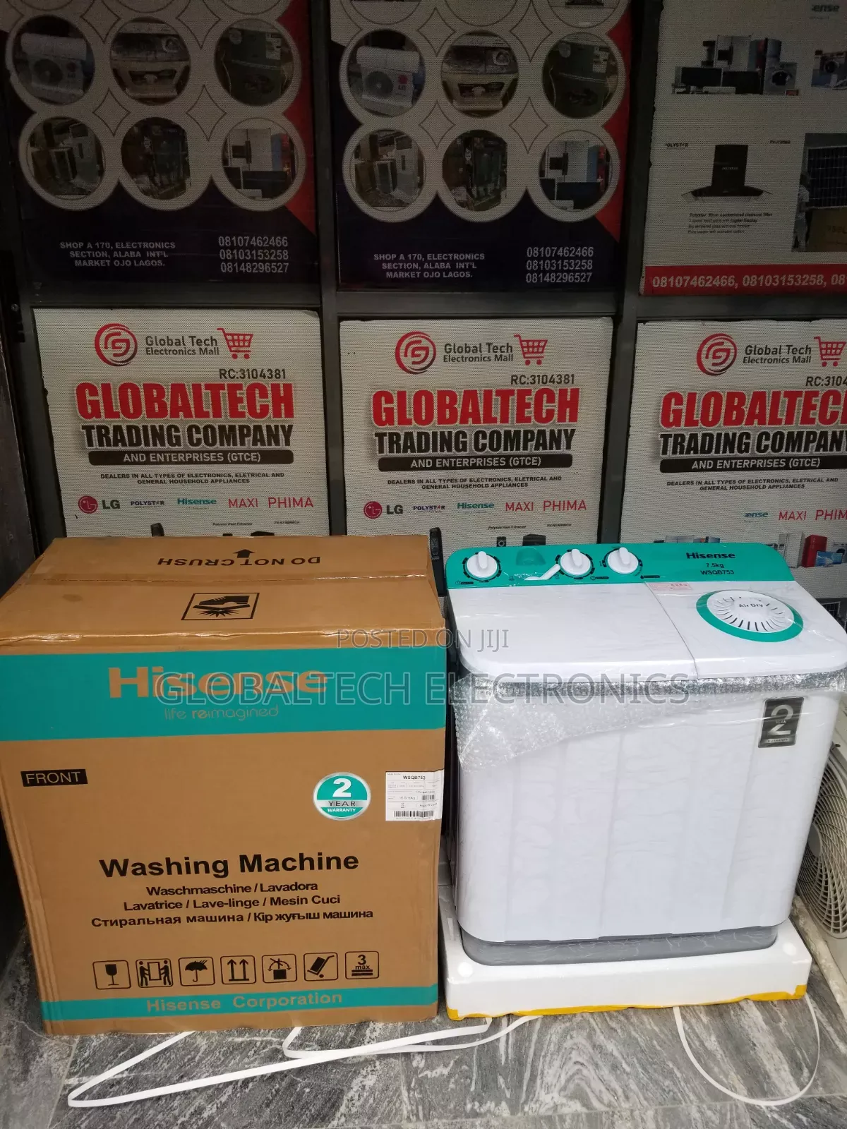 Hisense Top Load Twin Tub 7.5KG (WSQB753) Washing Machine