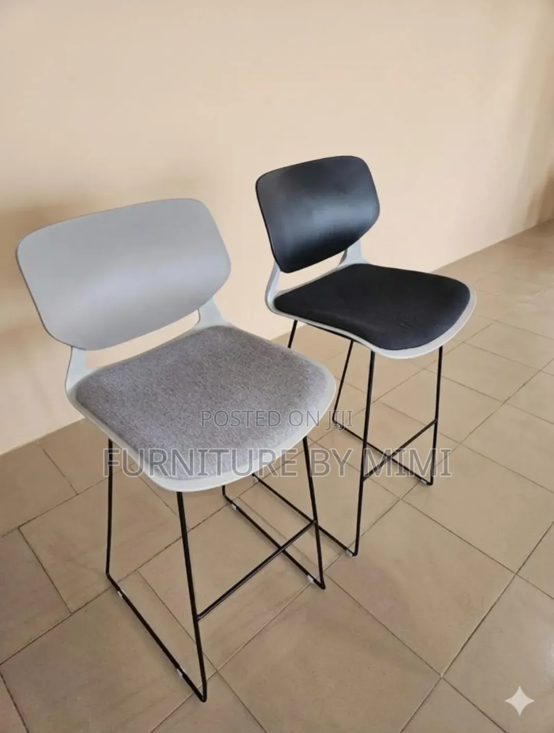 Luxury High-Frame Modern Bar Stools With Padded Seats