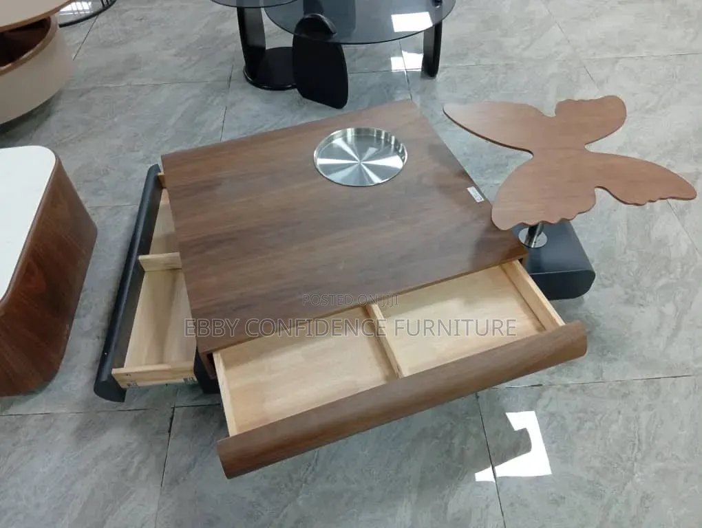 Luxury Wooden Storage Center Table With Drawers