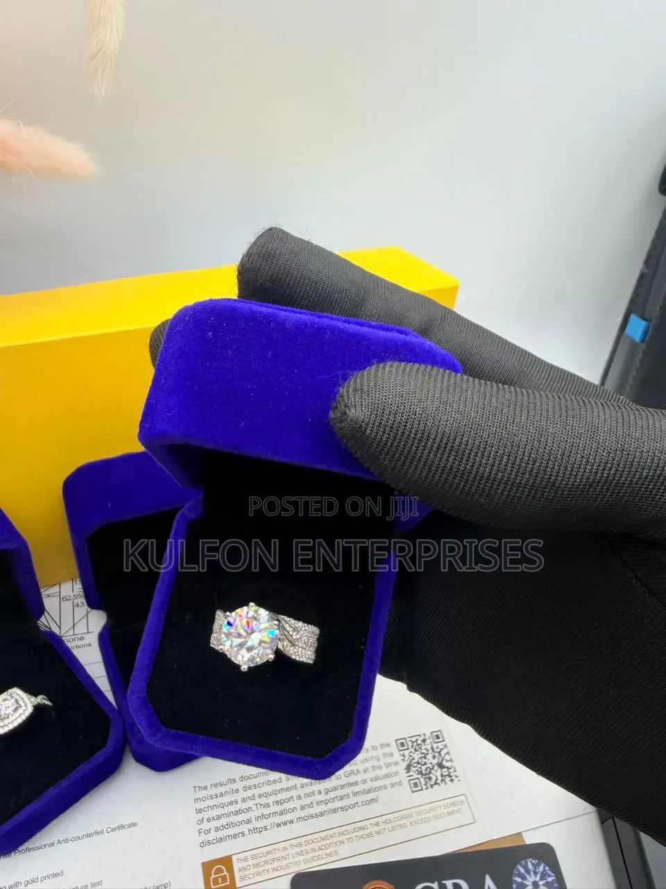 VVS Moissanite Diamonds BOLD Engagement Rings 925 Sterling Silver