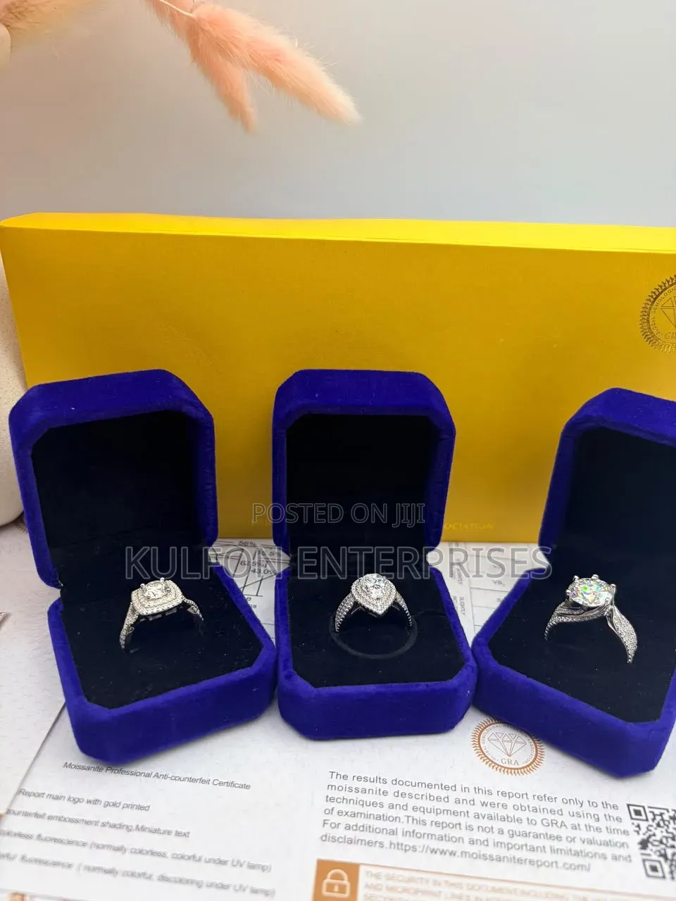 VVS Moissanite Diamonds BOLD Engagement Rings 925 Sterling Silver