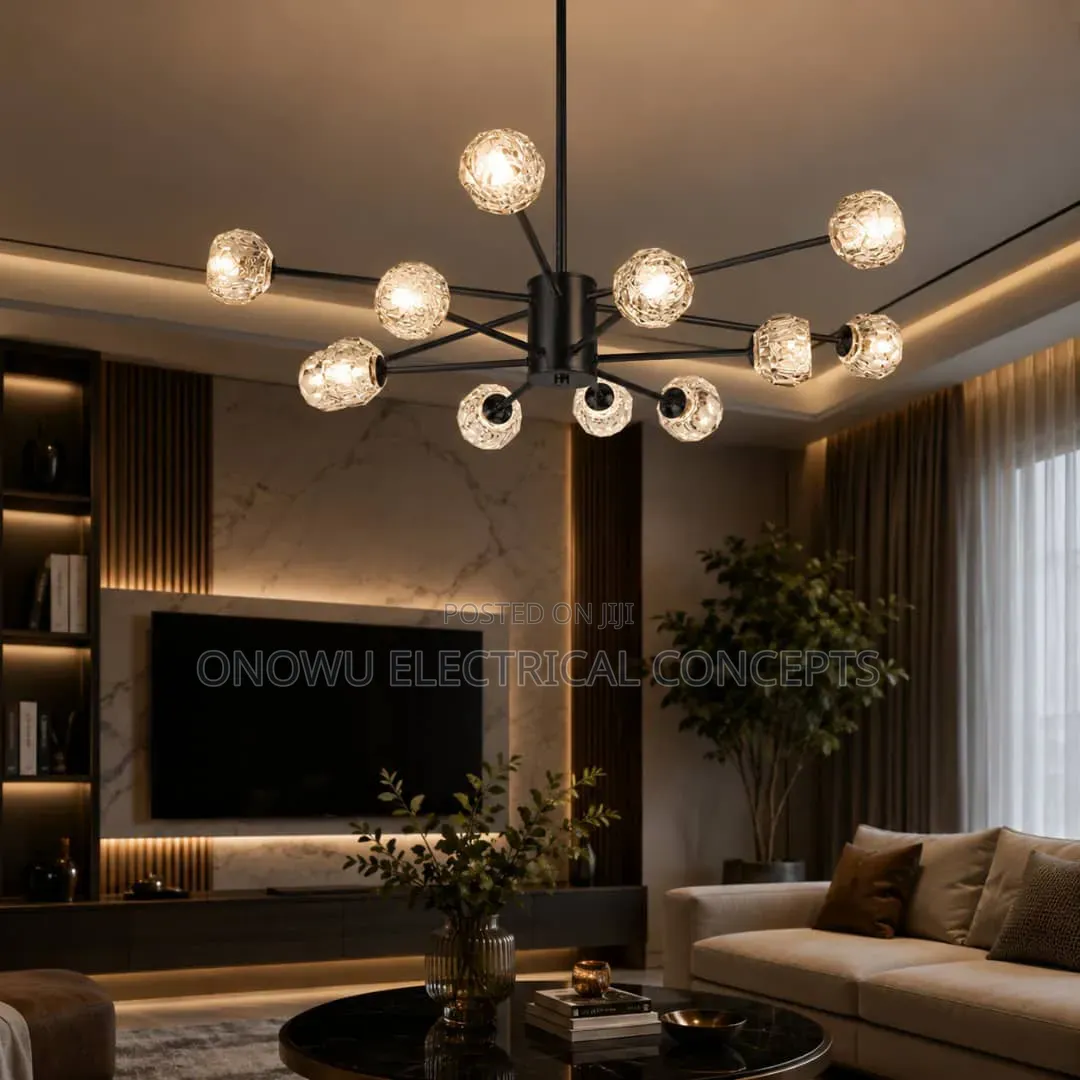 Nordic Branch Glass Ball Led Chandeliers Dimmable for Living Room