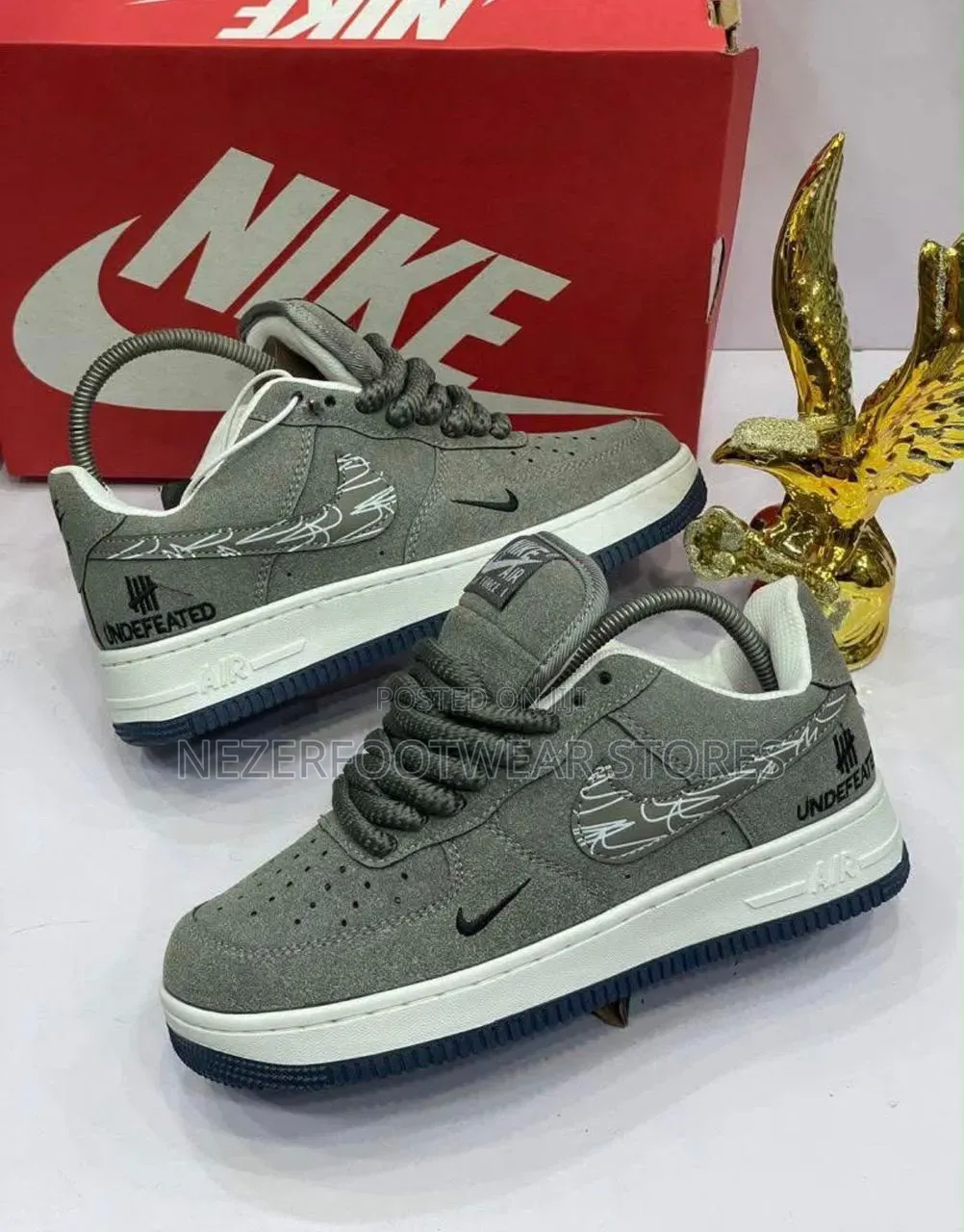 Nike Airforce 1 Swoosh Chunky Sole and Big Lace Shoes.