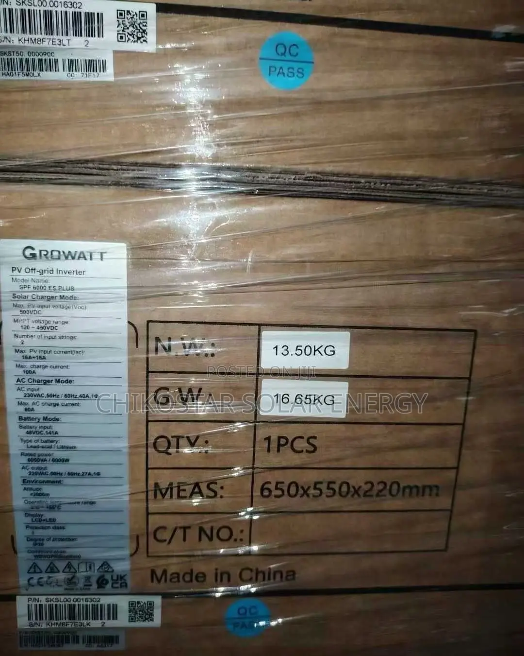 Growatt SPF 6000 ES Plus 6kVA / 6000W Off-Grid Solar Inverter - New