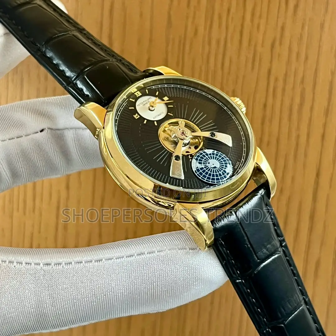 Patek Philippe Automatic Tourbillon-Style Watch | Leather Strap