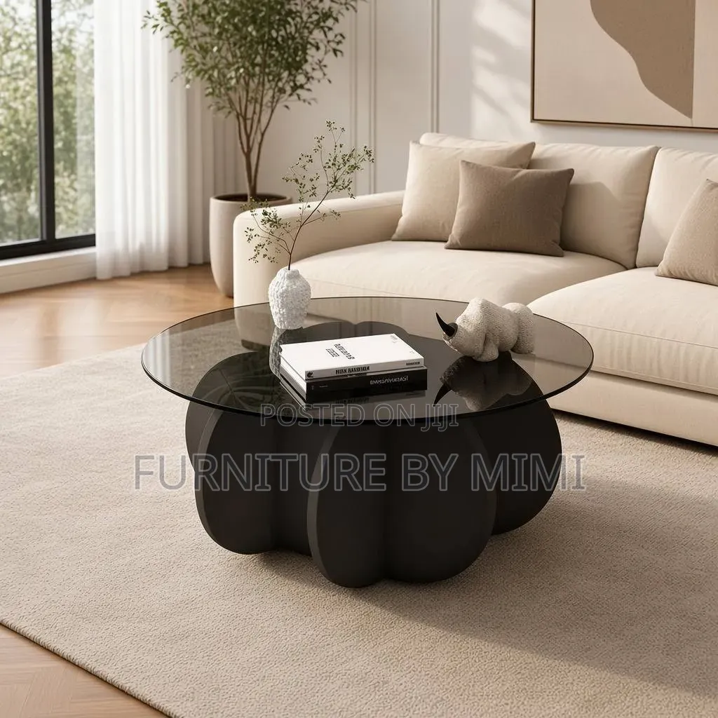 Modern Round Glass Center Table - Brand New Luxury Living Room Table