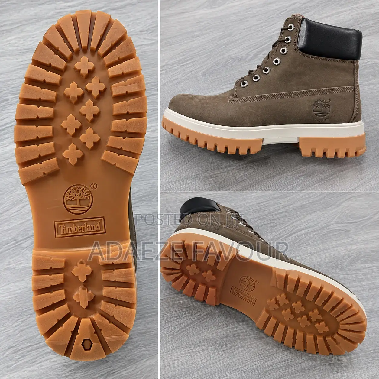 Men’s Brown Leather Ankle Boots – Rugged Lace-Up Timberland Style