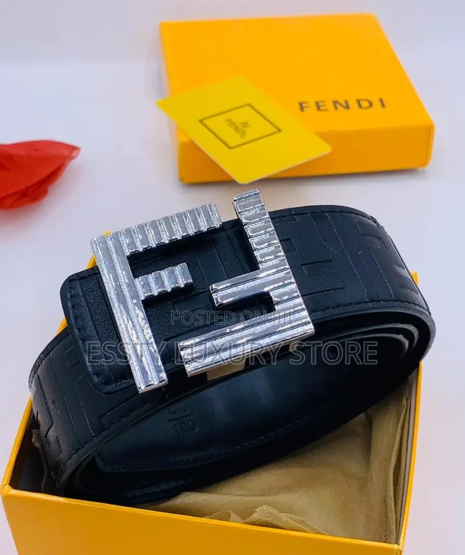 High Quality Luxury Fendi Genuine Leather Men Waist Belt
