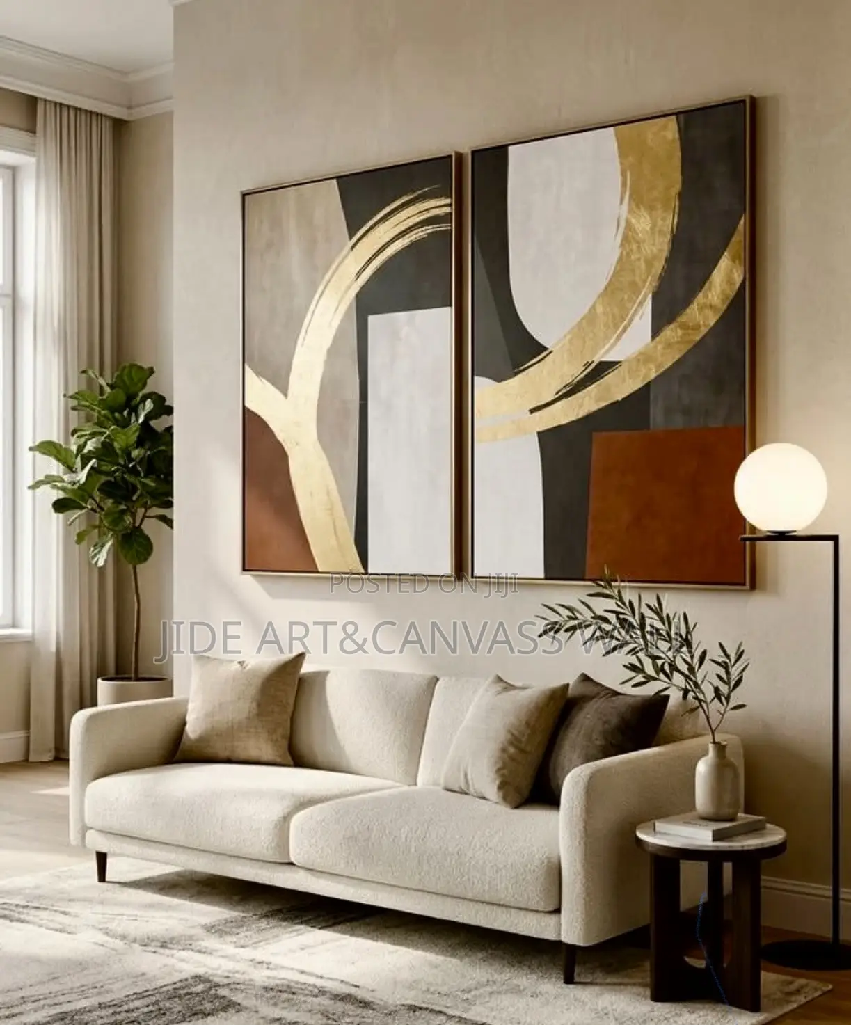 Split Oil Print Art Wall Canvass Decor