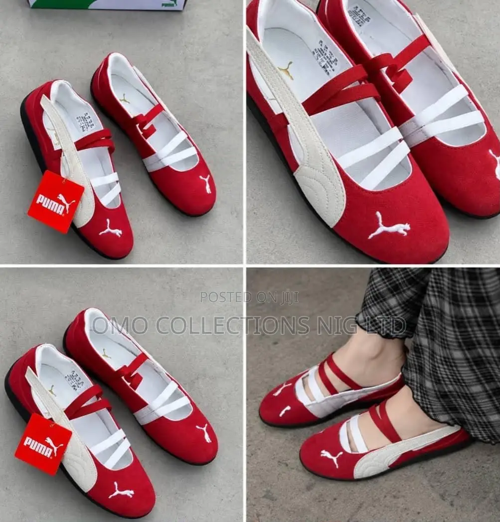 Luxury Puma Women’s Strapped Slip-on Flats Shoes – Fully Boxed
