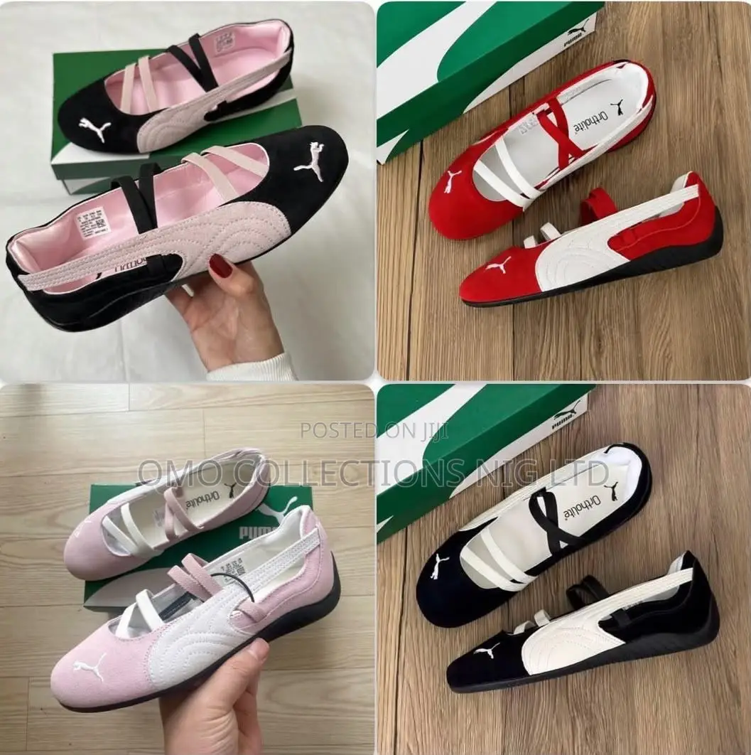 Luxury Puma Women’s Strapped Slip-on Flats Shoes – Fully Boxed