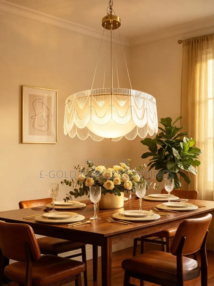 Luxury Gold Pendant Chandelier – Elegant Dining Room Light