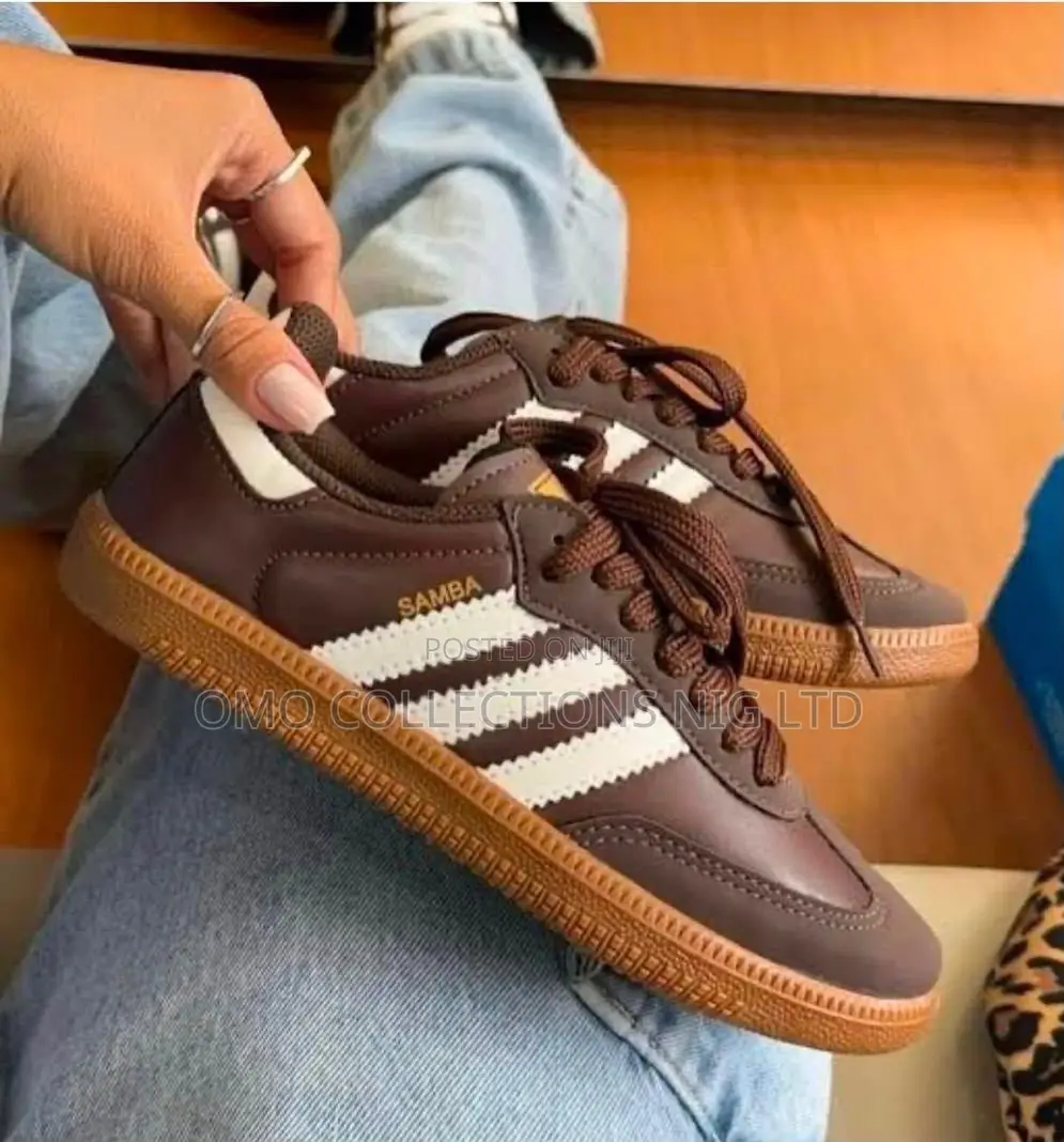Adidas Samba Women’s Chocolate Brown Leather Sneakers – Fully Boxed