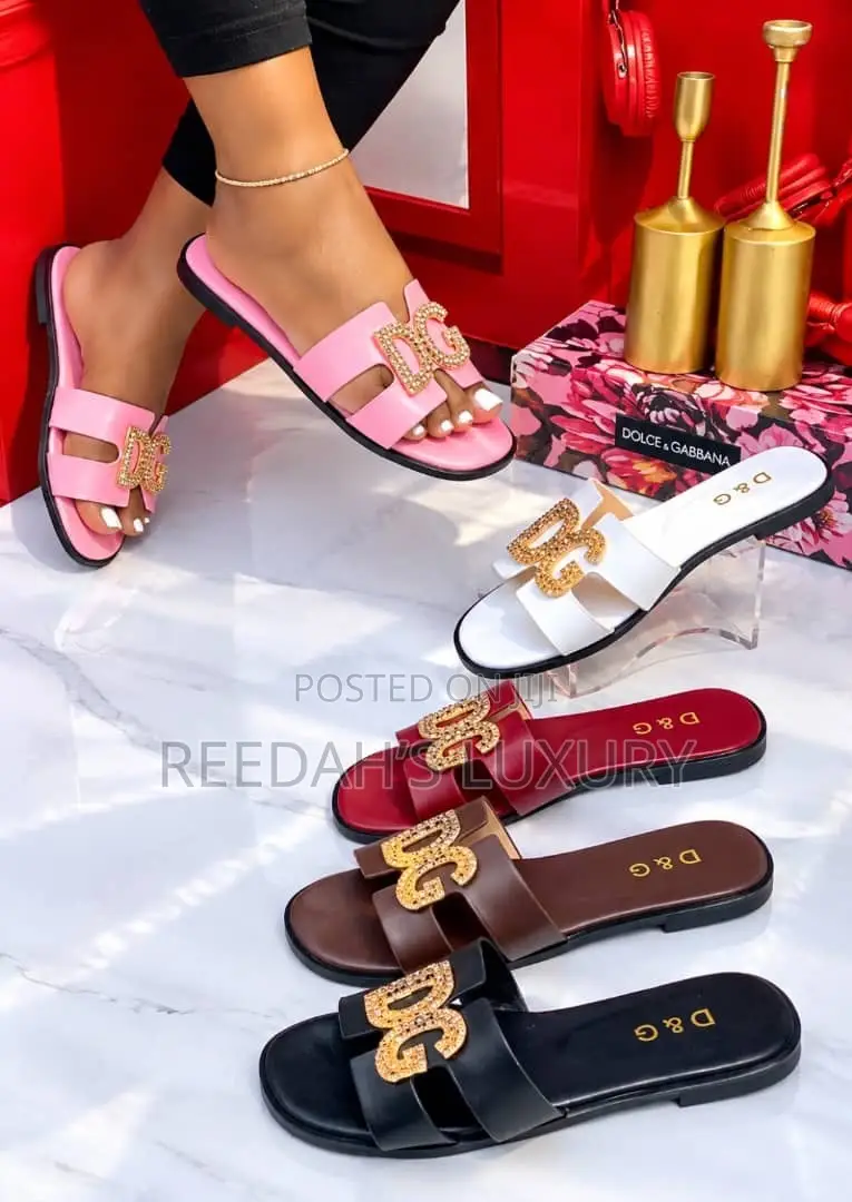 Ladies DG Crystal Slippers