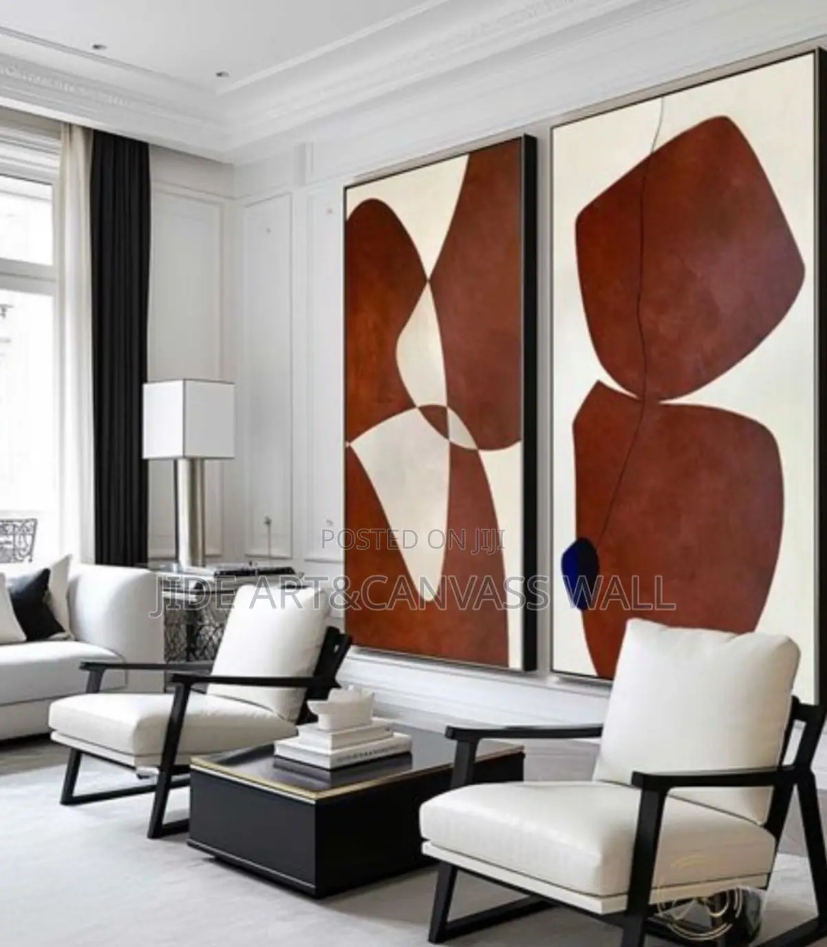Abstract Color Matching Split Canvas Art Print