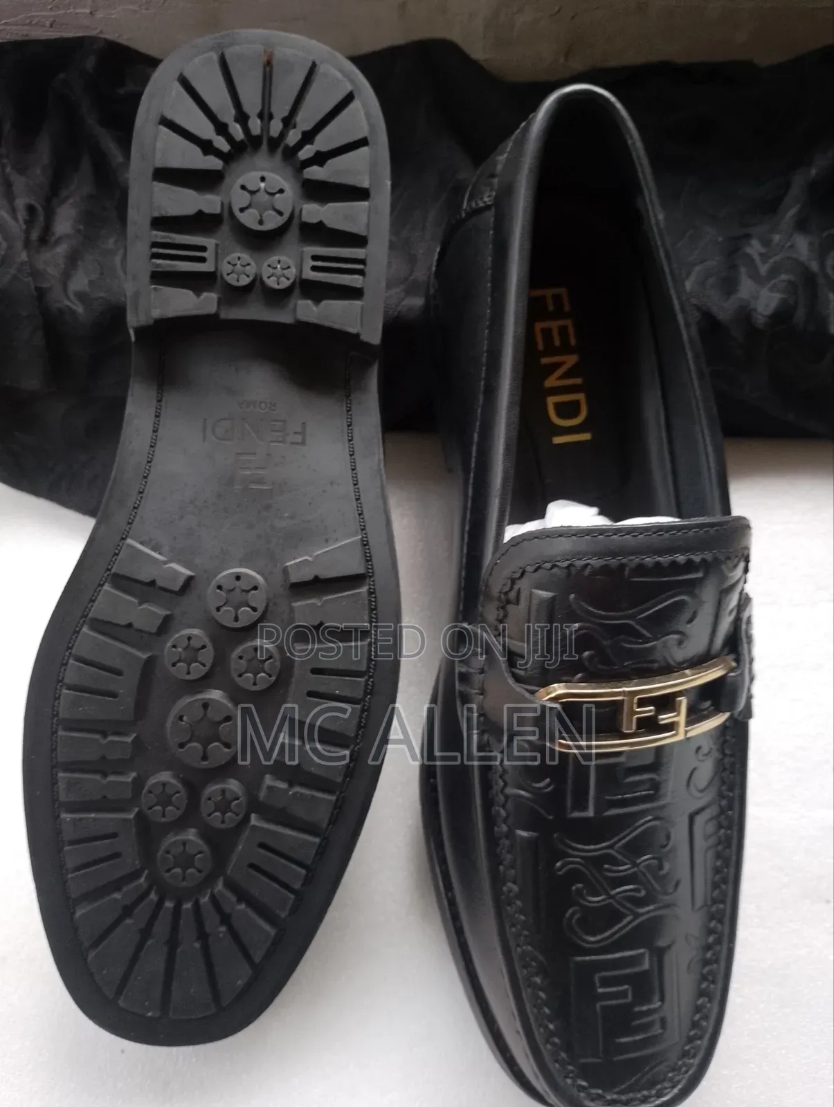 Iconic Black Fendi Loafers