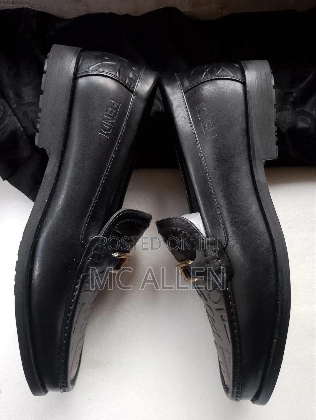 Iconic Black Fendi Loafers