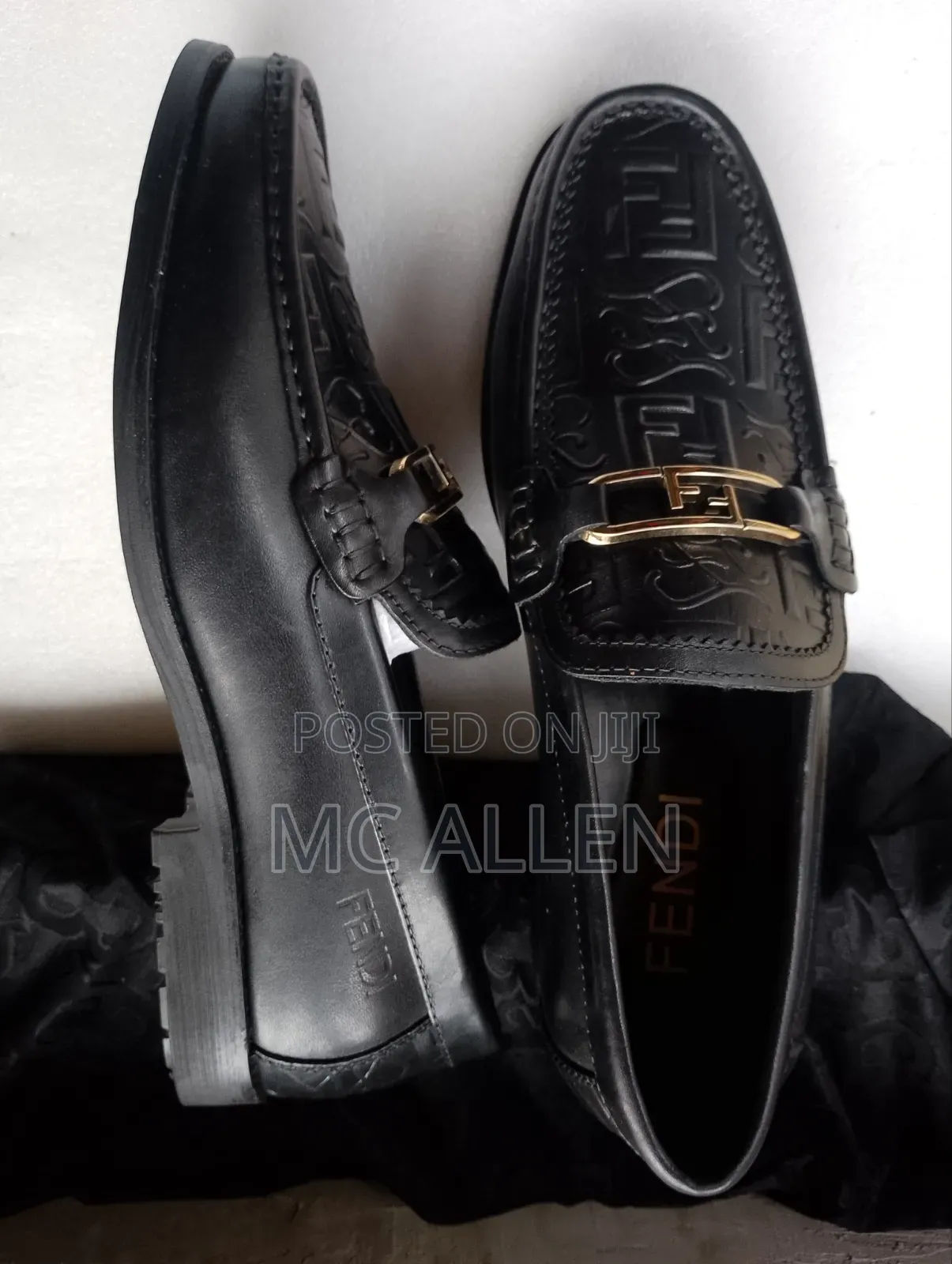 Iconic Black Fendi Loafers