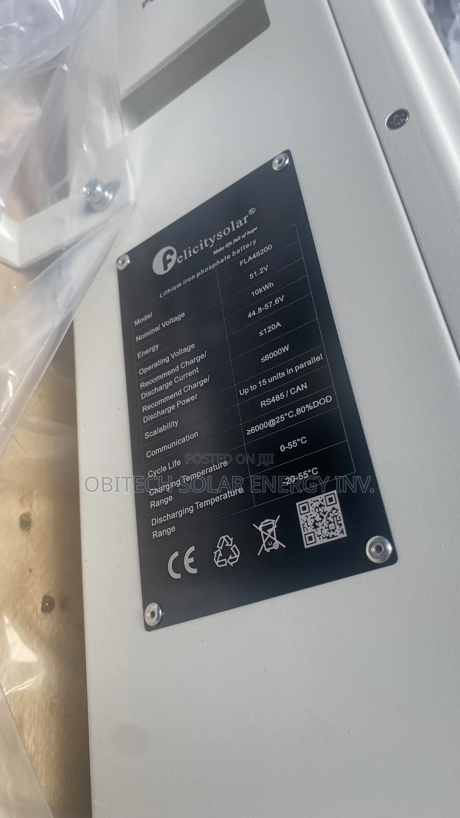 10kWh 48v Felicity Lithium Battery