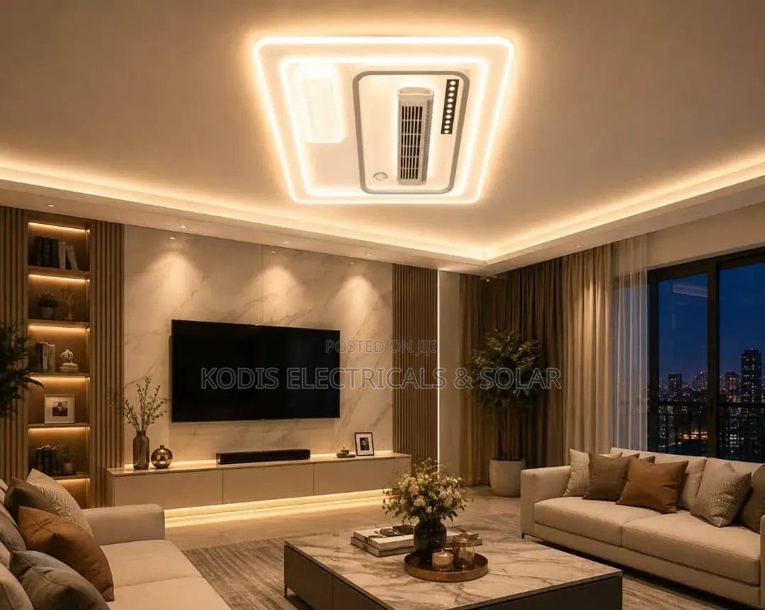 Luxury Bladeless Fan Chandelier Lighting.
